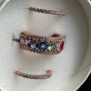 Rose Gold Plated "You Are Never Alone" RBP7142 Array CZ Ring 7